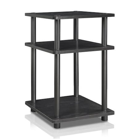 Furinno BK Turn-N-Tube Easy Assembly Multipurpose Shelf- Black Wood - 20.7 x 14.6 x 14.6 in. 15095BW/BK